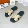 Dép nam Hermes quai màu Bee Lót xanh đế gỗ Like Auth