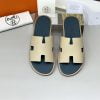 Dép nam Hermes quai màu Bee Lót xanh đế gỗ Like Auth