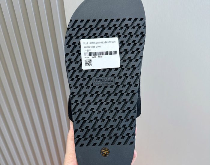 Dép quai hậu Hermes màu nâu da lì Like Auth