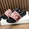 Dép quai ngang Dolce Gabbana quai đỏ chữ trắng
