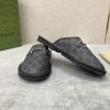 Dép sục Gucci GG Slipper Horsebit màu xám đen