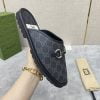 Dép sục Gucci GG Slipper Horsebit màu xám đen