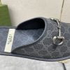 Dép sục Gucci GG Slipper Horsebit màu xám đen