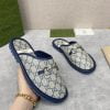 Dép sục Gucci GG Slipper Horsebit màu xám xanh