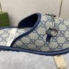 Dép sục Gucci GG Slipper Horsebit màu xám xanh
