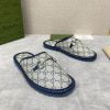 Dép sục Gucci GG Slipper Horsebit màu xám xanh