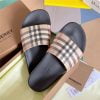 Dép Burberry Vintage Check Print Slides Archive Beige Like Auth