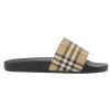 Dép Burberry Vintage Check Print Slides Archive Beige Like Auth