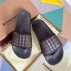 Dép Nam Burberry Check Cotton and Mesh Slides Like Auth