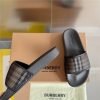 Dép Nam Burberry Check Cotton and Mesh Slides Like Auth