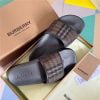 Dép Nam Burberry Check Cotton and Mesh Slides Like Auth