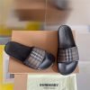 Dép Nam Burberry Check Cotton and Mesh Slides Like Auth