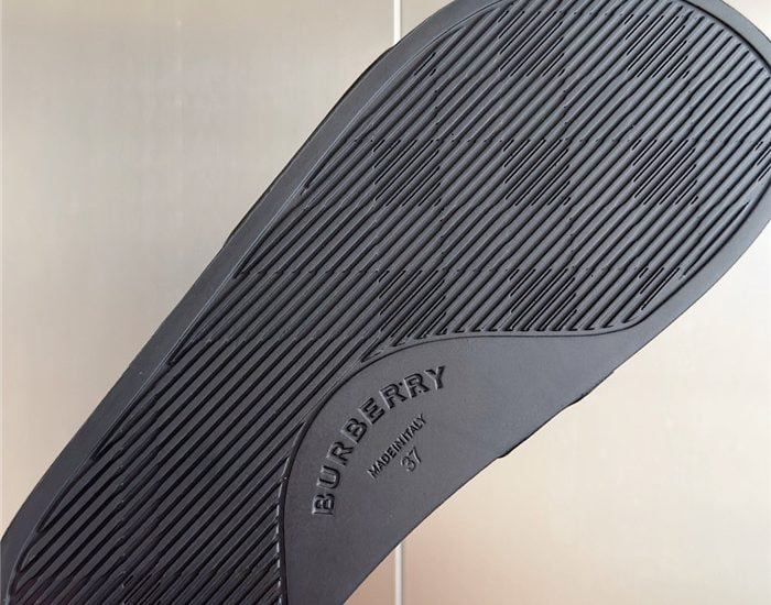 Dép Nam Burberry Check Cotton and Mesh Slides Like Auth