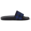 Dép nam Burberry Check Print Slides Dark Blue Like Auth