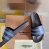 Dép nam Burberry Check Print Slides Dark Blue Like Auth