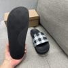 Dép Burberry Check Print Slides White Dark Blue Like Auth