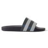 Dép Burberry Check Print Slides White Dark Blue Like Auth