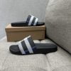 Dép Burberry Check Print Slides White Dark Blue Like Auth