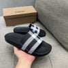 Dép Burberry Check Print Slides White Dark Blue Like Auth