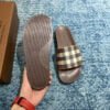 Dép nam Burberry Checkered Slides Dark Birch Brown Like Auth