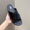 Dép quai chéo Louis Vuitton da bóng màu đen Like Auth