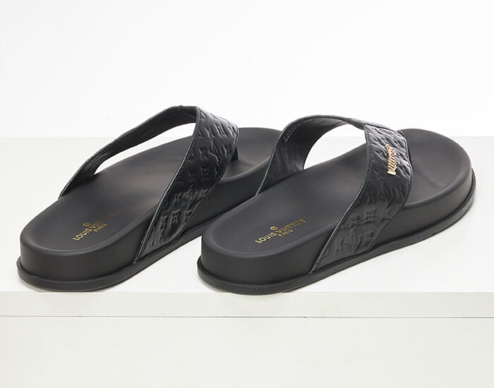 Dép tông Louis Vuitton đế đúc họa tiết hoa chìm