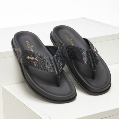 Dép tông Louis Vuitton đế đúc họa tiết hoa chìm