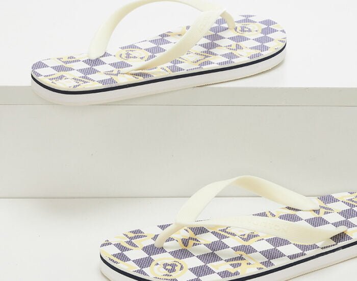 Dép tông Louis Vuitton họa tiết caro phối Monogram