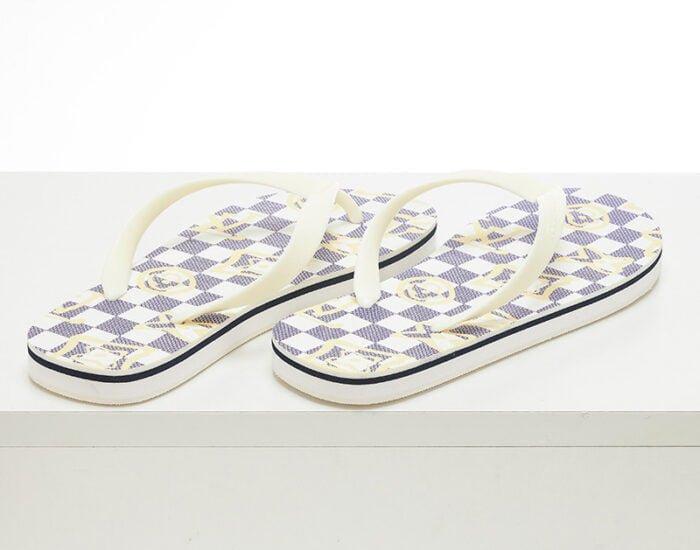 Dép tông Louis Vuitton họa tiết caro phối Monogram