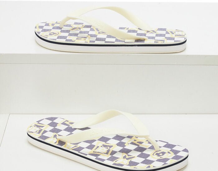 Dép tông Louis Vuitton họa tiết caro phối Monogram