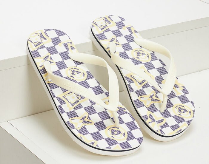 Dép tông Louis Vuitton họa tiết caro phối Monogram