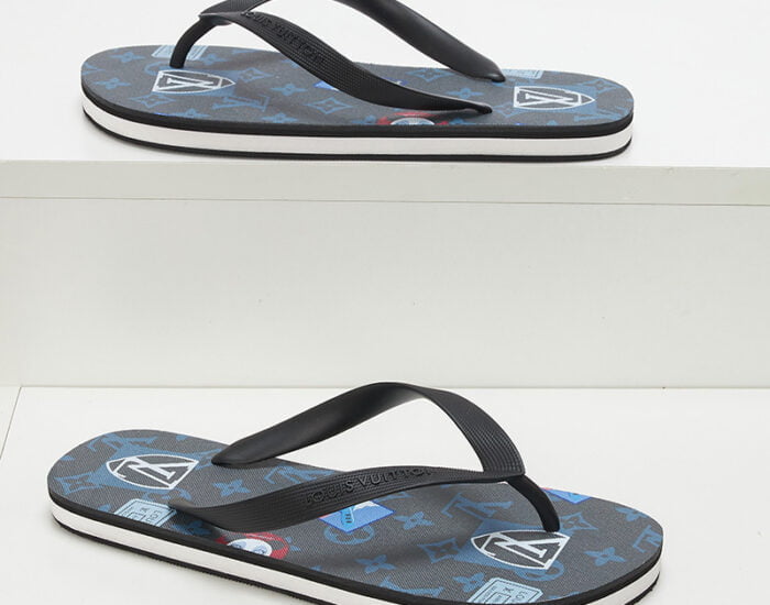 Dép tông Louis Vuitton họa tiết logo in 3D