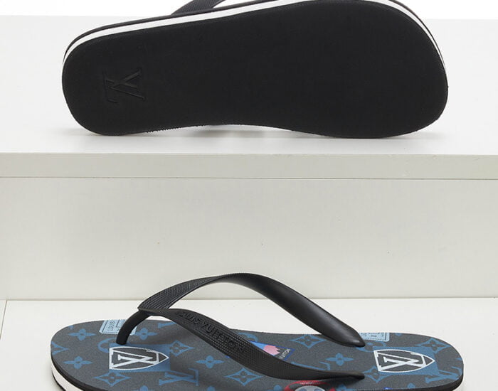 Dép tông Louis Vuitton họa tiết logo in 3D