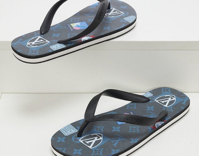 Dép tông Louis Vuitton họa tiết logo in 3D