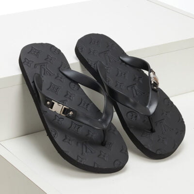 Dép tông Louis Vuitton họa tiết Monogram khóa cài